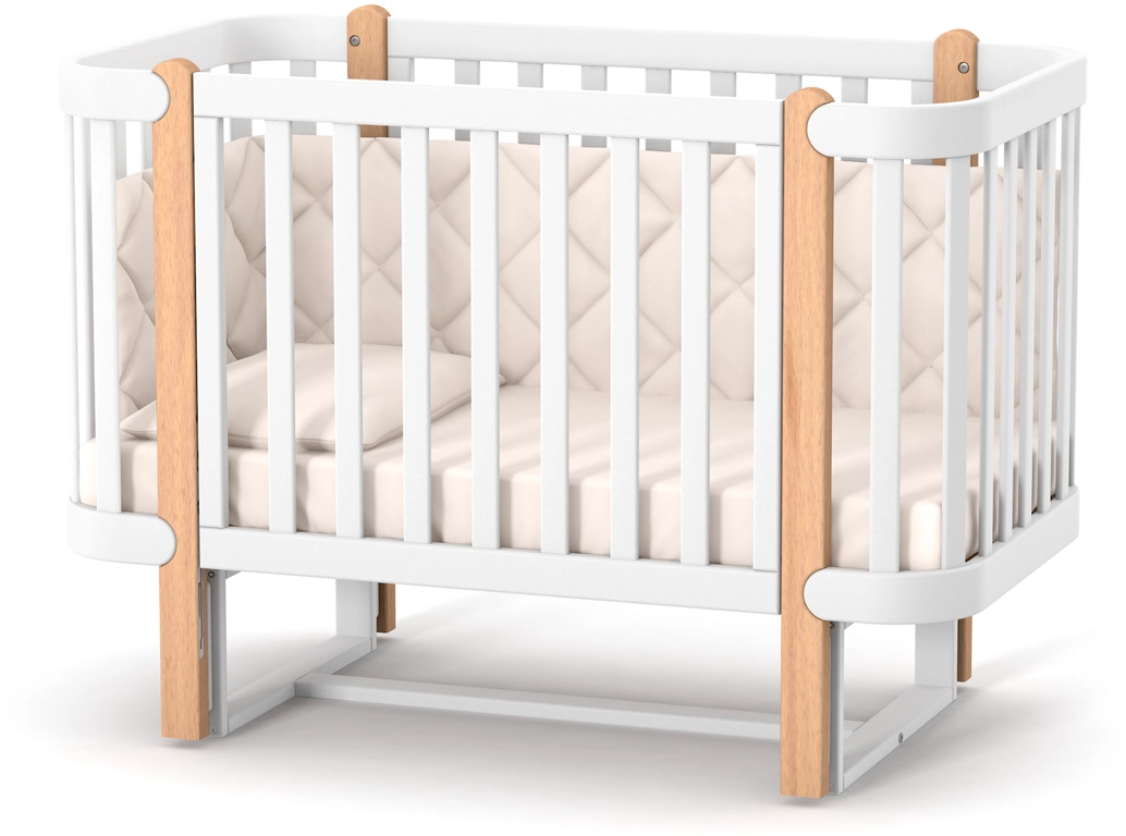 Дитяче ліжечко Верес Монако біло-буковий